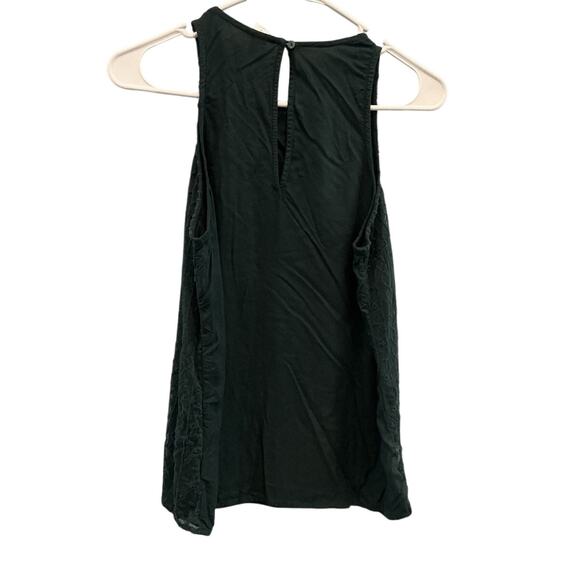 Old Navy Women Crochet Tank Top Size Medium Hunter Green Forest Fairy Goblincore - Picture 5 of 6